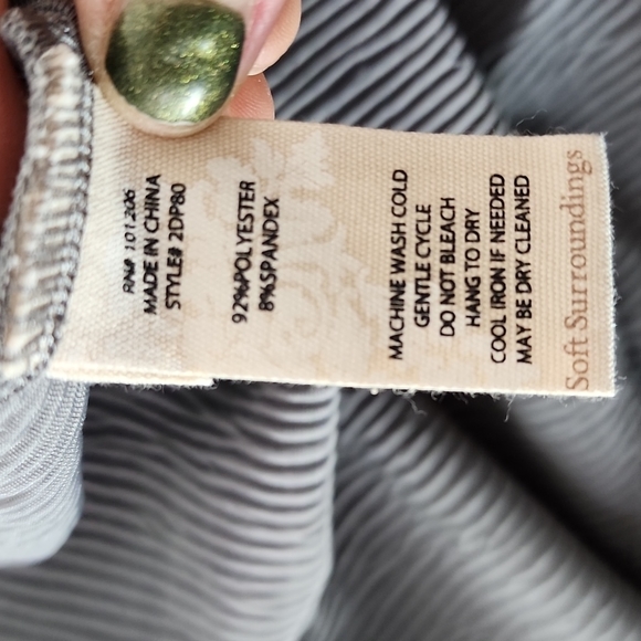 NWT, Soft Surroundings Salvaza Silver Gray Velvet Midi Dress sz M (10-12) - Picture 9 of 11